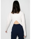 ribbed-knit open-back jumper