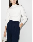 ribbed-knit open-back jumper