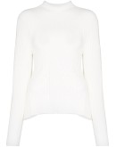 ribbed-knit open-back jumper