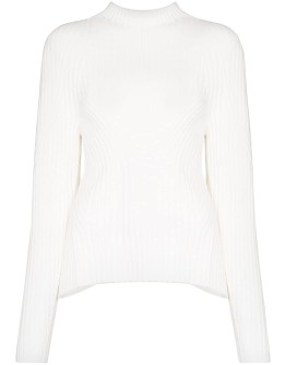 ribbed-knit open-back jumper