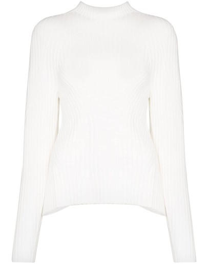 ribbed-knit open-back jumper