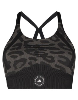 leopard-print sports bra