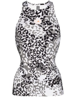 leopard-print workout tank top