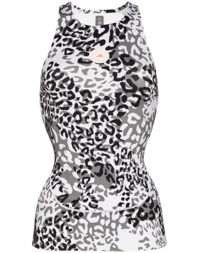 leopard-print workout tank top