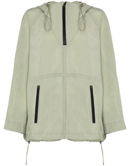 zip-up hooded windbreaker