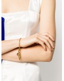 crystal-embellished leaf pendant bracelet