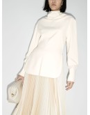 high-neck long-sleeve top