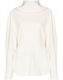 high-neck long-sleeve top