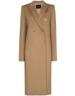 double-breasted wool and cashmere-blend coat