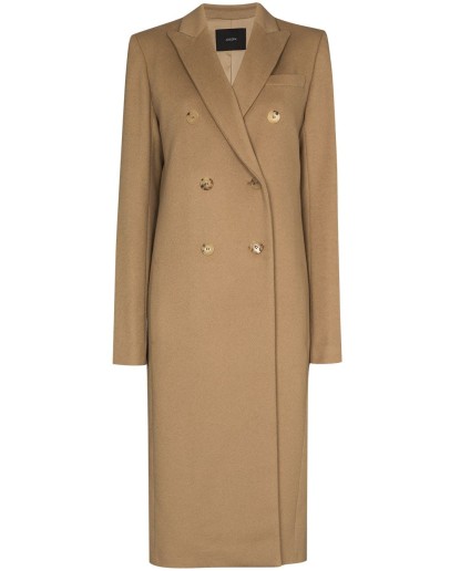 double-breasted wool and cashmere-blend coat