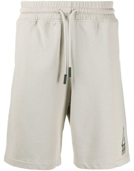 logo print track shorts