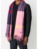 checked lambs wool scarf