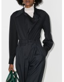 cowl neck button-up shirt