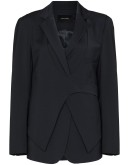 layered wrap front blazer