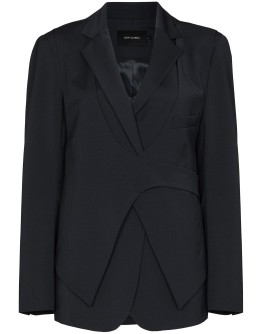 layered wrap front blazer