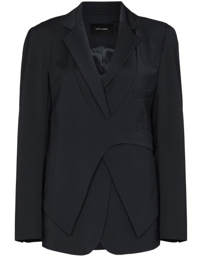 layered wrap front blazer