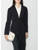 layered wrap front blazer