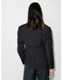 layered wrap front blazer