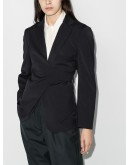 layered wrap front blazer