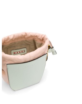 Gusset bucket bag