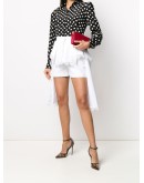 peplum lace-detail shorts