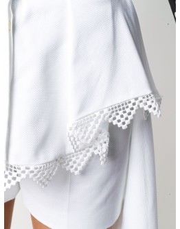 peplum lace-detail shorts