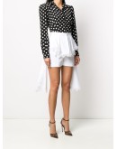 peplum lace-detail shorts