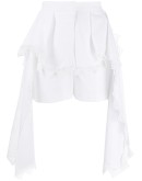 peplum lace-detail shorts