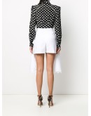 peplum lace-detail shorts