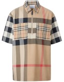 Panelled Check short-sleeve shirt