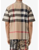 Panelled Check short-sleeve shirt