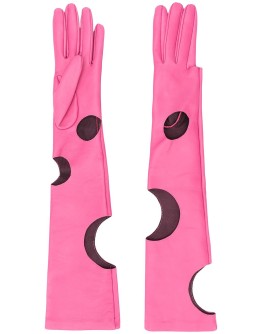 long cut-out detail gloves