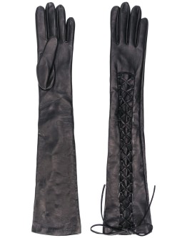 Mano long leather gloves
