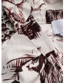 illustration print long-sleeve playsuit