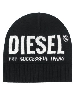 logo print beanie
