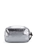 metallic logo make up bag
