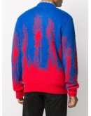 Fluorescent pattern knitted sweater