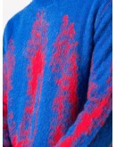 Fluorescent pattern knitted sweater