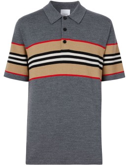 Icon stripe polo shirt