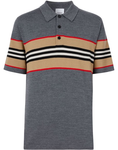 Icon stripe polo shirt