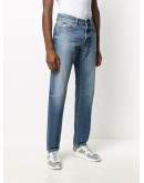 washed regular-fit jeans