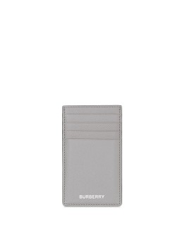 logo-stamp grained-leather cardholder