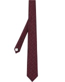 monogram-pattern pointed-tip tie