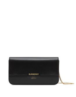 logo-print clutch bag