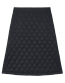 diamond quilted A-line skirt