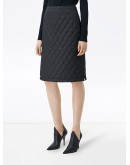 diamond quilted A-line skirt