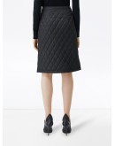 diamond quilted A-line skirt