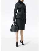 diamond quilted fitted jacket