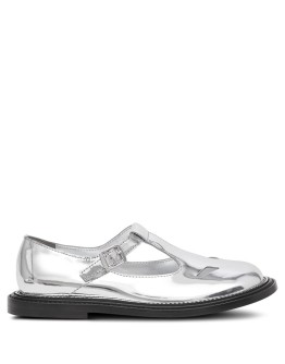 metallic T-bar shoes