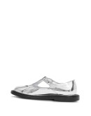 metallic T-bar shoes